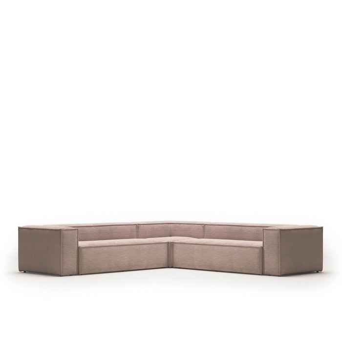 Угловой диван Blok 320 розового цвета - лучшие Угловые диваны в INMYROOM