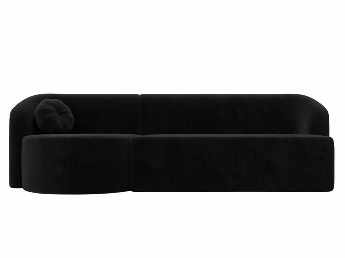 Диван Лига 027 черного цвета угол левый - купить Прямые диваны по цене 45999.0