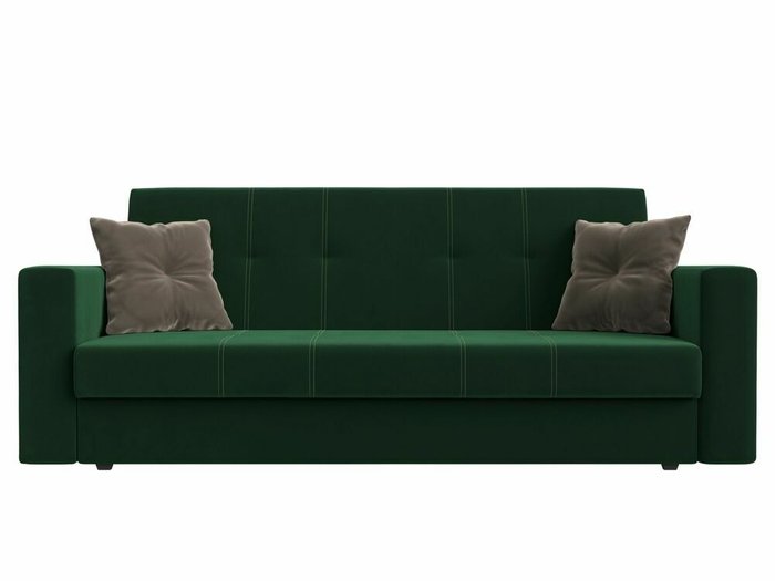 Диван-кровать Лига 016 темно-зеленого цвета  - купить Прямые диваны по цене 25999.0