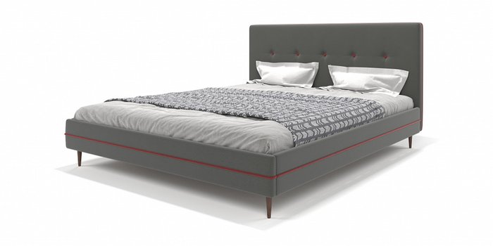 Кровать Мерло 160х200 серого цвета - купить Кровати для спальни по цене 42900.0