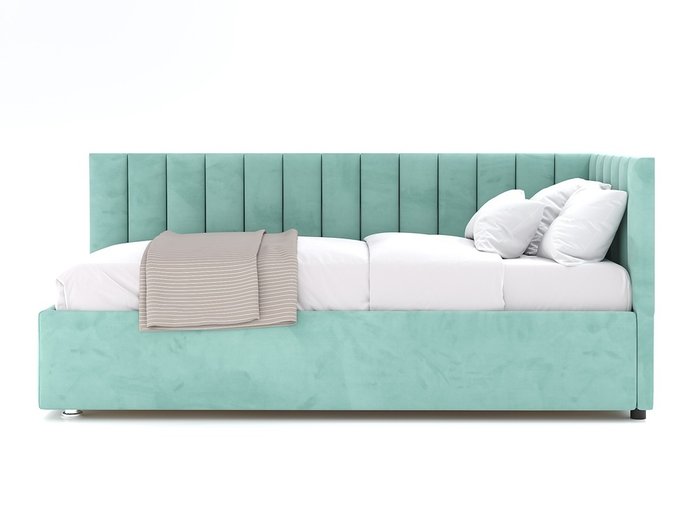 Кровать Negga Mellisa 120х200 мятного цвета с подъемным механизмом правая - купить Кровати для спальни по цене 50500.0