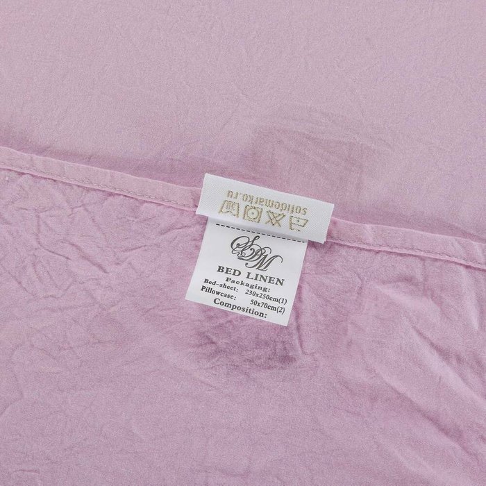 Комплект постельного белья Камелия 200х220 розового цвета - лучшие Комплекты в INMYROOM