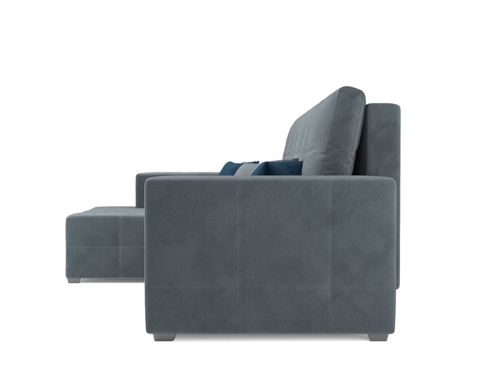 Угловой диван-кровать Монреаль серо-синего цвета левый угол - лучшие Угловые диваны в INMYROOM