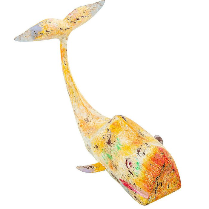 Декоративная фигура Жёлтый Железо Кит 47 x 26 x 29 cm