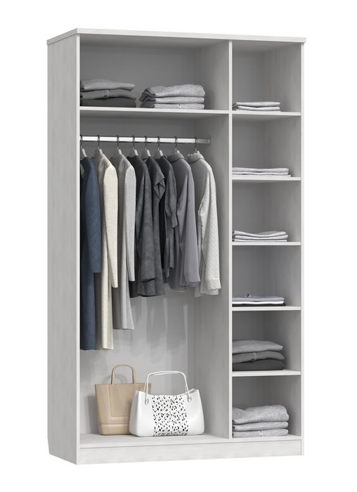 Шкаф трехдверный для одежды Виктория белого цвета - лучшие Шкафы распашные в INMYROOM