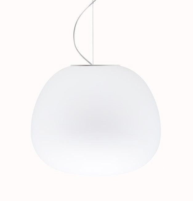 Подвесной светильник Fabbian MOCHI из дутого стекла матово-белого цвета - купить Подвесные светильники по цене 26300.0