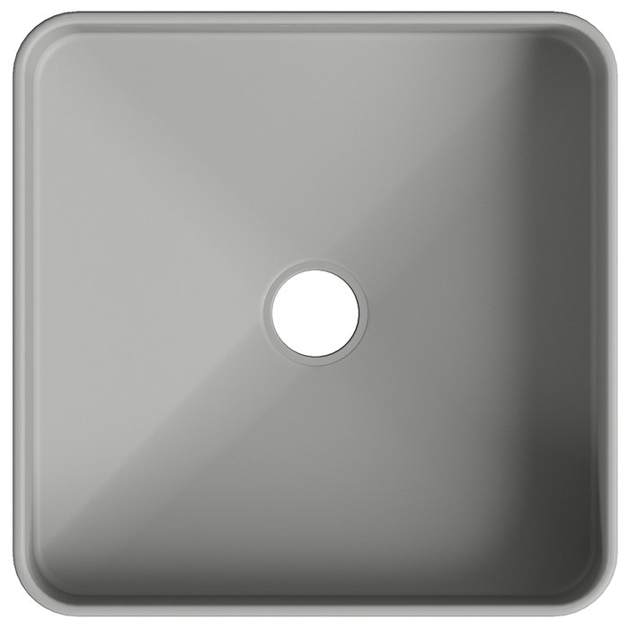 Раковина накладная Aqueduto Espiral квадратная серого цвета D40 - купить Раковины для ванной комнаты по цене 11000.0