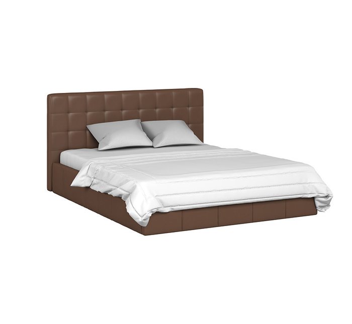 Кровать Инуа 140х200 коричневого цвета с подъемным механизмом 