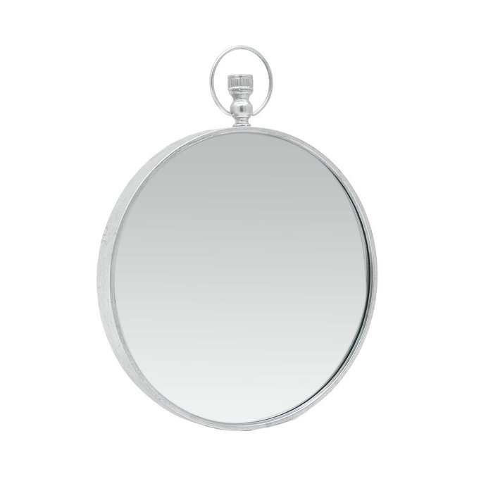 Зеркало настенное в серебряной раме 