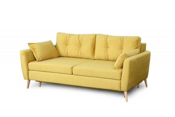Диван-кровать Калгари горчичного цвета - купить Прямые диваны по цене 58390.0
