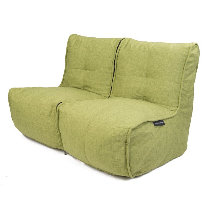 Бескаркасный диван-бин бег Ambient Lounge Twin Couch - Lime Citrus (лайм, зеленый цвет)