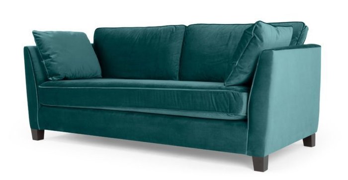 Трехместный раскладной диван Wolsly бирюзовый - купить Прямые диваны по цене 78400.0