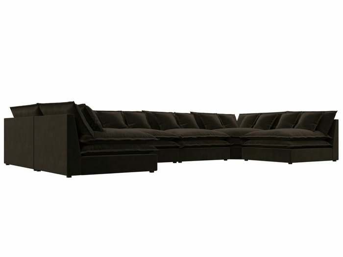 Угловой диван Лига 040 темно-коричневого цвета   - лучшие Угловые диваны в INMYROOM