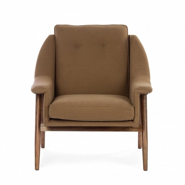 Кресло Edinburg коричневого цвета с каркасом из массива - лучшие Интерьерные кресла в INMYROOM