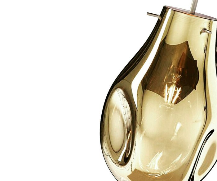 Подвесной светильник  Капля золотого цвета - купить Подвесные светильники по цене 3450.0