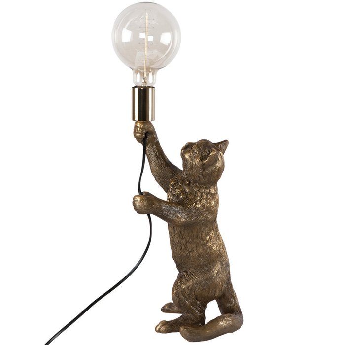 Настольная лампа Кот Эдисон бронзового цвета - купить Настольные лампы по цене 10246.0