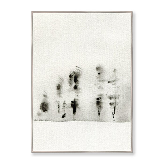 Репродукция картины на холсте Trees in the snow, 2021г. - купить Картины по цене 21999.0