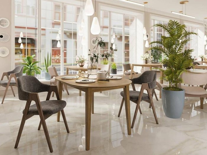 Раздвижной обеденный стол Стокгольм кориневого цвета - лучшие Обеденные столы в INMYROOM