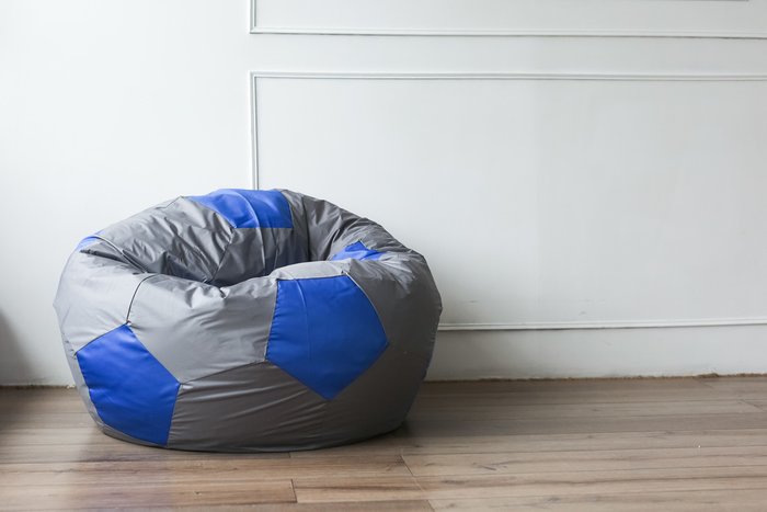 Кресло Мяч серо-синего цвета - купить Бескаркасная мебель по цене 4190.0