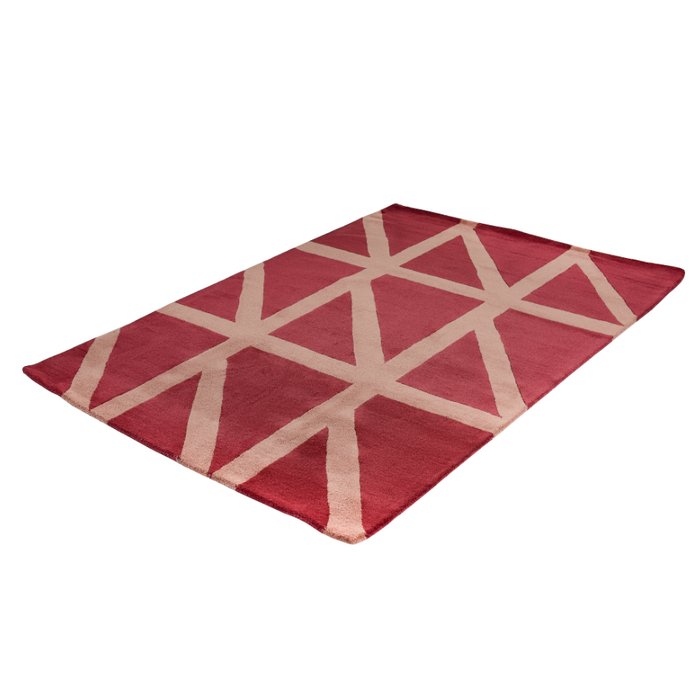 Шерстяной ковер Geometric dance бордового цвета 200х280 - купить Ковры по цене 52900.0