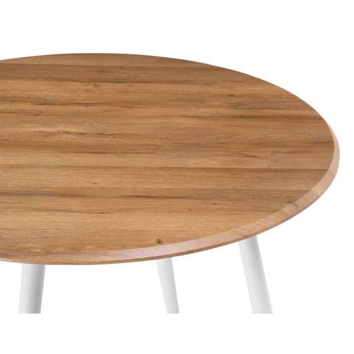Стол обеденный Абилин 100 коричнево-белого цвета - лучшие Обеденные столы в INMYROOM