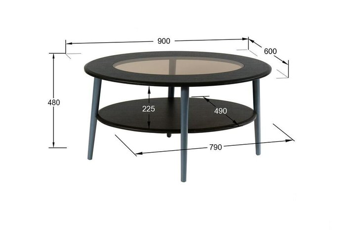 Стол журнальный Эль со стеклом СЖС-01 венге - купить Кофейные столики по цене 9600.0