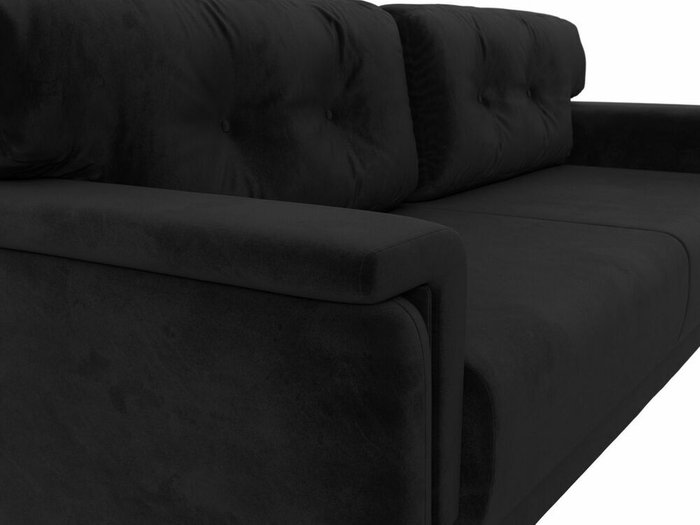 Прямой диван-кровать Оксфорд черного цвета - лучшие Прямые диваны в INMYROOM