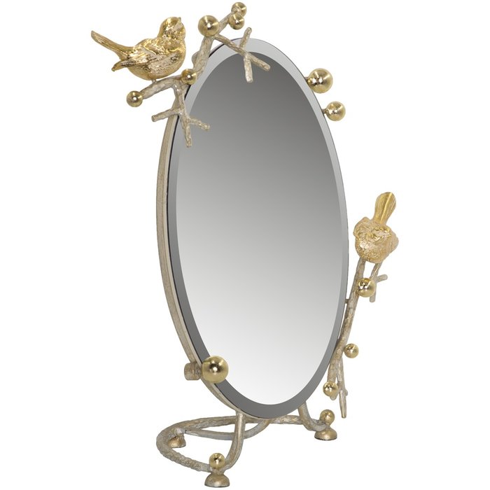Зеркало настольное Терра золотого цвета - лучшие Настольные зеркала в INMYROOM