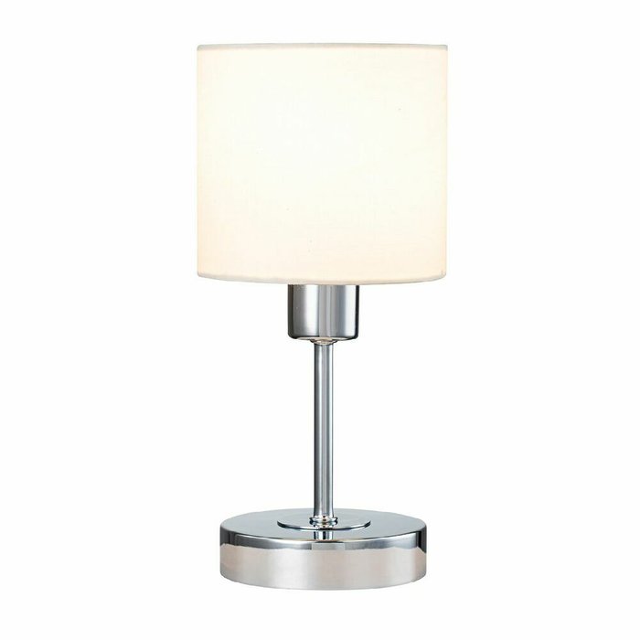 Настольная лампа Denver 1109/1 Chrome/Beige (ткань, цвет бежевый) Настольная лампа Denver 1109/1 Chrome/Beige (ткань, цвет бежевый)