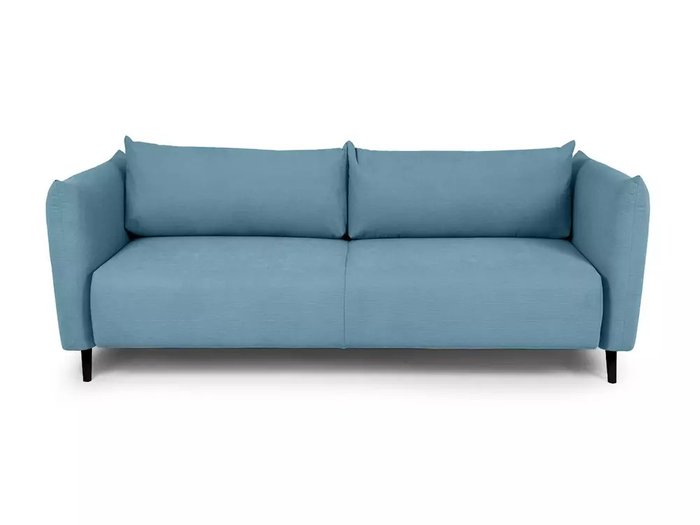 Диван-кровать Menfi голубого цвета с черными ножками - купить Прямые диваны по цене 111960.0