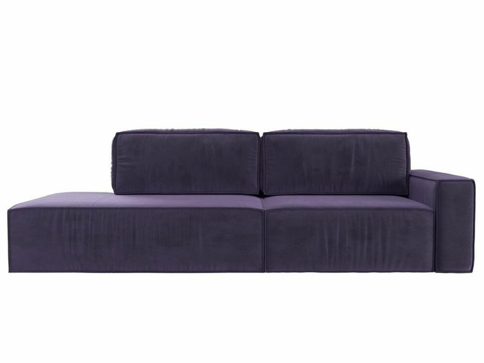 Прямой диван-кровать Прага модерн фиолетового цвета подлокотник справа - купить Прямые диваны по цене 76999.0