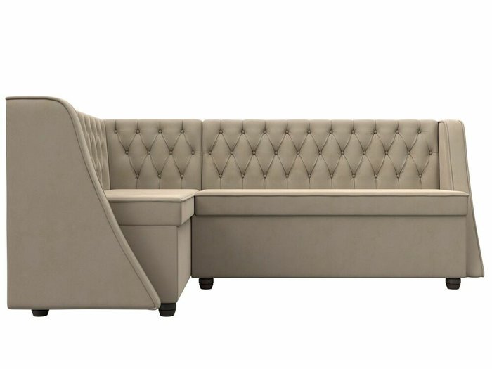 Кухонный угловой диван Лофт бежевого цвета левый угол - купить Угловые диваны по цене 50999.0