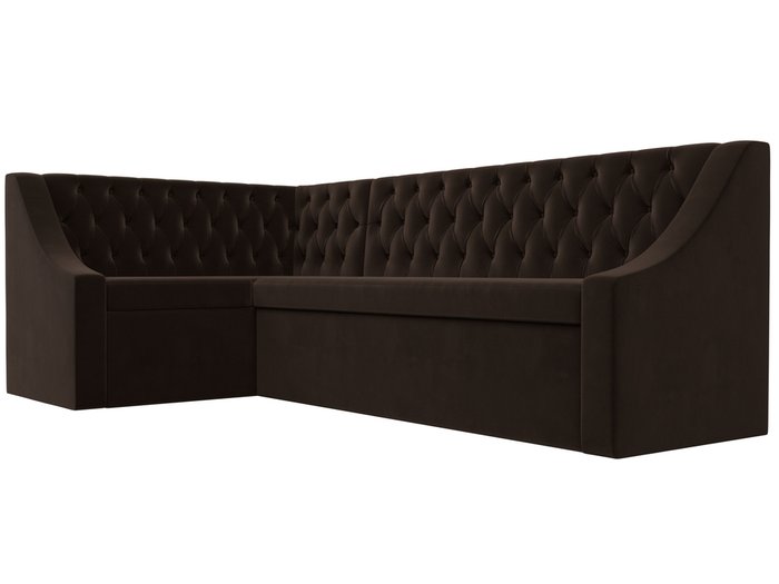 Угловой диван-кровать Мерлин коричневого цвета левый угол - лучшие Угловые диваны в INMYROOM