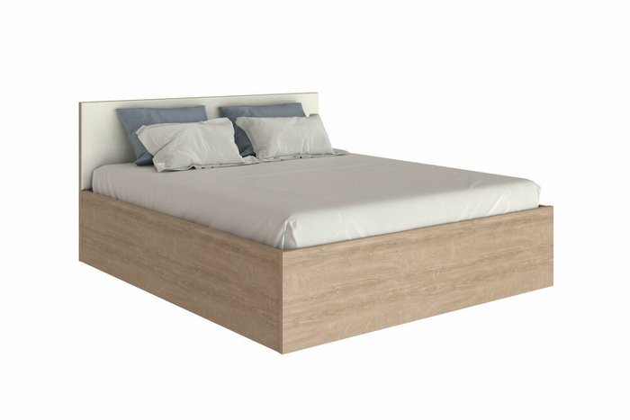 Кровать Анастасия 140x200 бежевого цвета с подъемным механизмом - купить Кровати для спальни по цене 43964.0