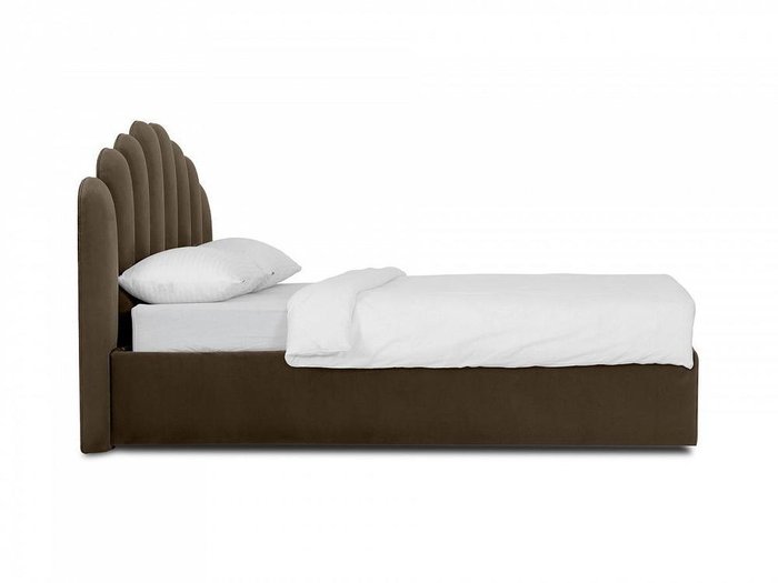 Кровать Queen Sharlotta 160х200 темно-коричневого цвета с подъемным механизмом - лучшие Кровати для спальни в INMYROOM