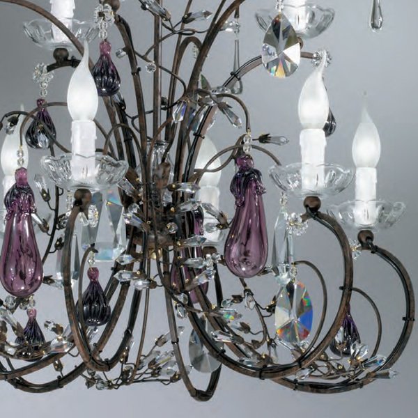 Бра с элементами из муранского стекла Tredici design - купить Бра и настенные светильники по цене 44930.0
