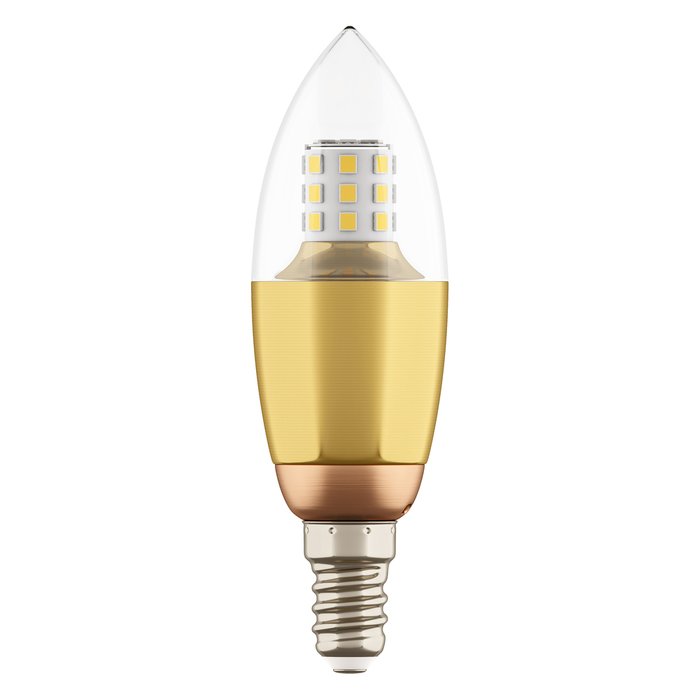 Лампа LED 220V C35 E14 7W=70W 460LM 60G CL/GD 3000K 20000H капсульной формы