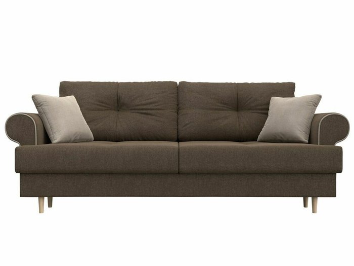 Прямой диван-кровать Сплин коричневого цвета - купить Прямые диваны по цене 45999.0