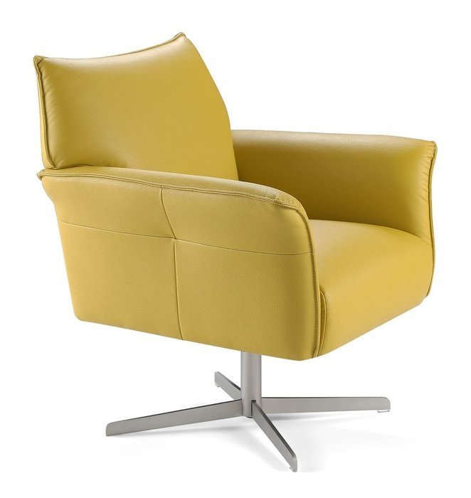 Поворотное кресло желтого цвета