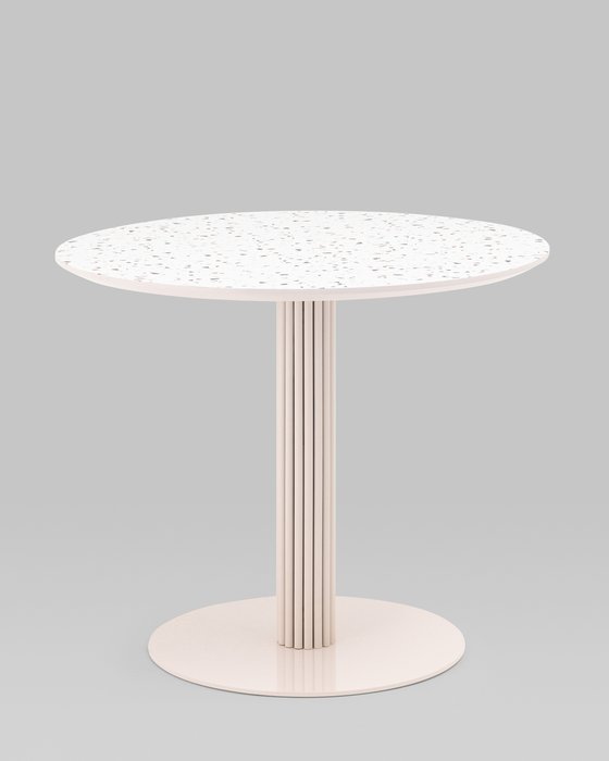 Стол обеденный Stem D90 бело-бежевого цвета - купить Обеденные столы по цене 31990.0