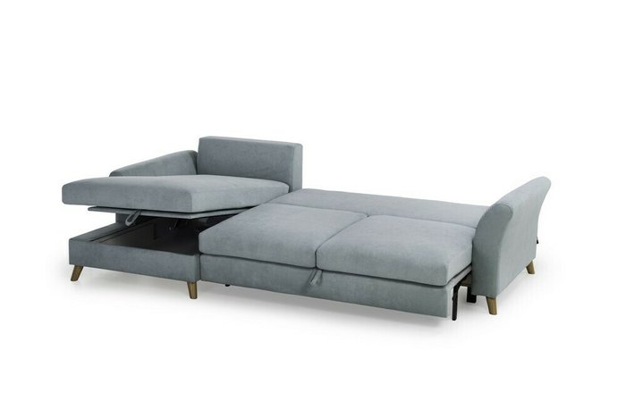 Угловой диван-кровать Мосс серого цвета - лучшие Угловые диваны в INMYROOM