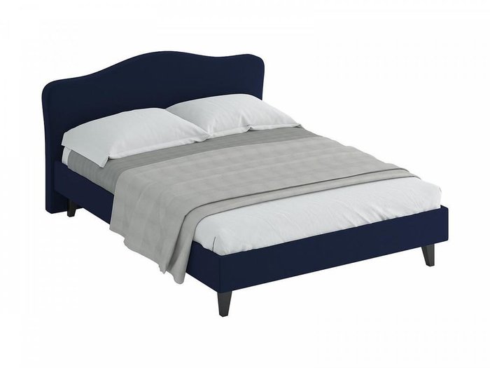 Кровать Queen Elizabeth с изголовьем темно-синего цвета 160х200