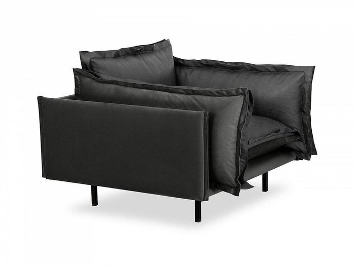Кресло Barcelona серо-черного цвета - лучшие Интерьерные кресла в INMYROOM