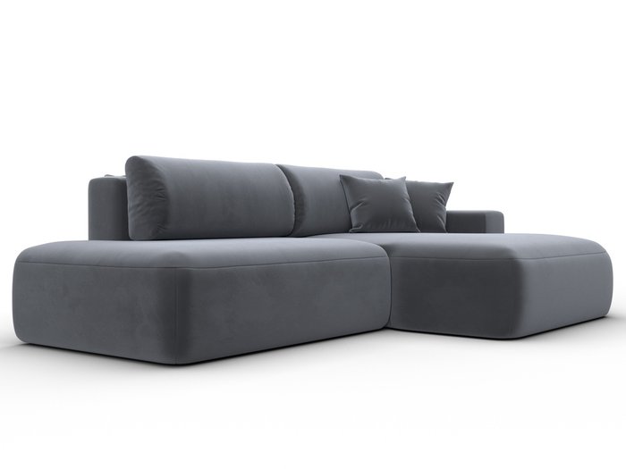 Угловой диван-кровать Лига 036 Модерн темно-серого цвета правый угол - лучшие Угловые диваны в INMYROOM Угловой диван-кровать Лига 036 Модерн темно-серого цвета правый угол - лучшие Угловые диваны в INMYROOM