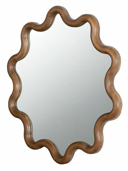 Зеркало настенное 76х79 в раме коричневого цвета  - купить Настенные зеркала по цене 24260.0