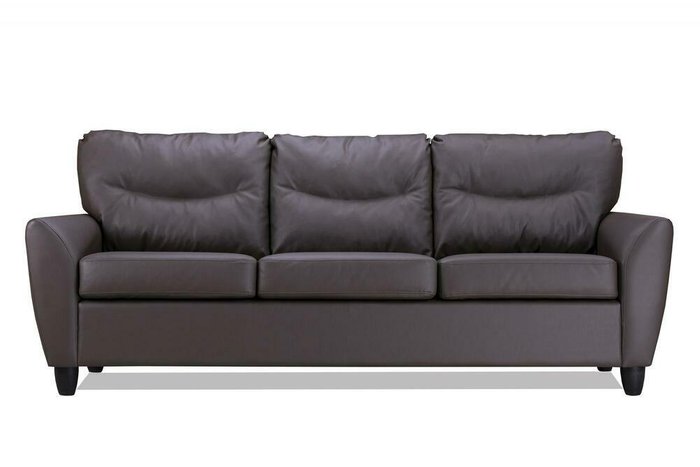 Прямой диван Наполи премиум коричневого цвета