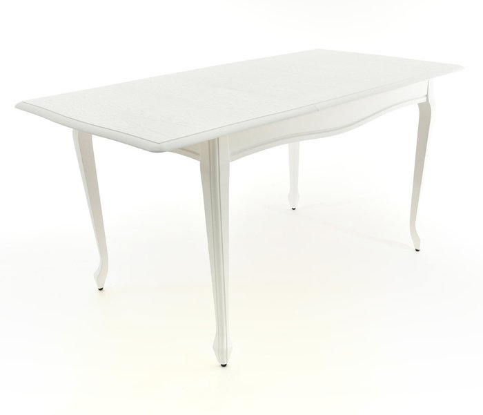 Раздвижной обеденный стол Кабриоль белого цвета - лучшие Обеденные столы в INMYROOM