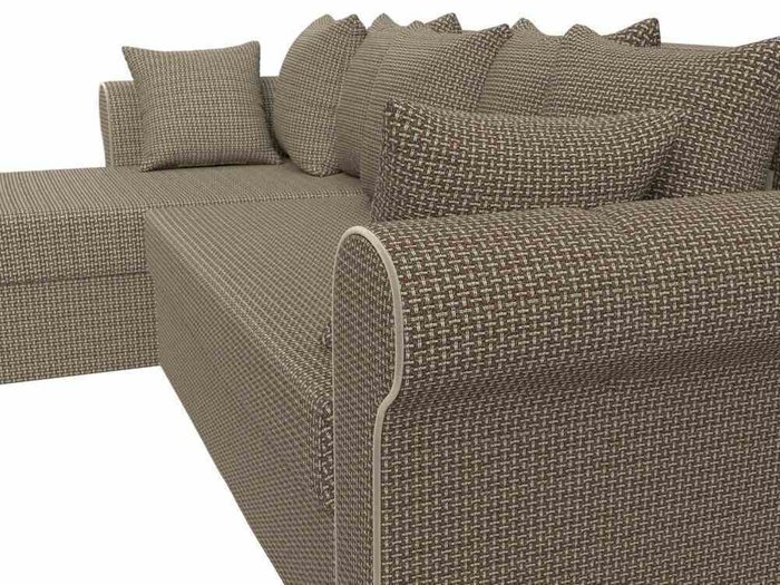 Угловой диван-кровать Рейн бежево-коричневого цвета левый угол - лучшие Угловые диваны в INMYROOM