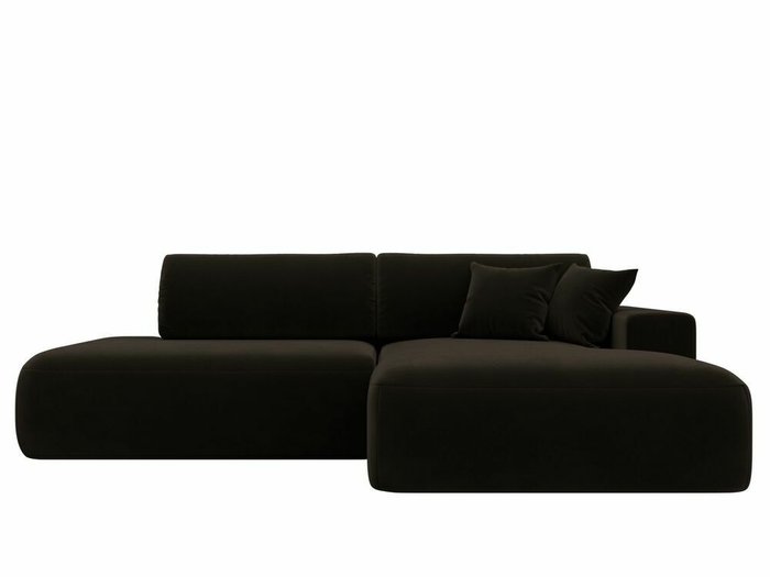 Угловой диван-кровать Лига 036 Модерн темно-коричневого цвета правый угол - купить Угловые диваны по цене 84999.0