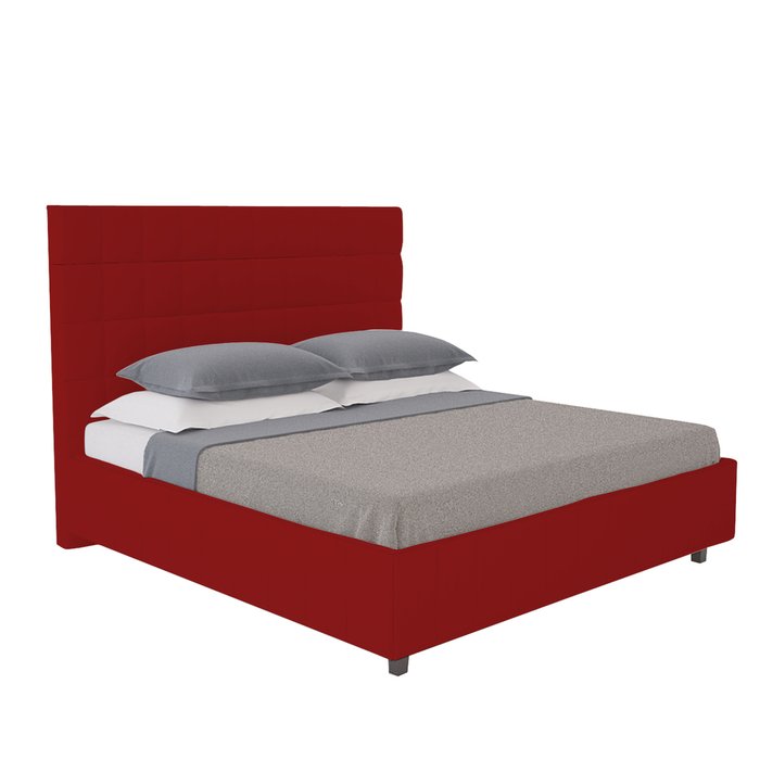 Кровать Shining Modern Велюр Красный 160х200